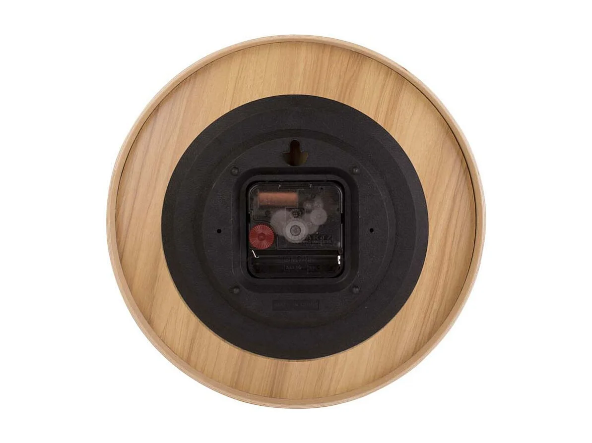 Zegar ścienny Pure Wood Grain Mały - Czarny - Ø22cm