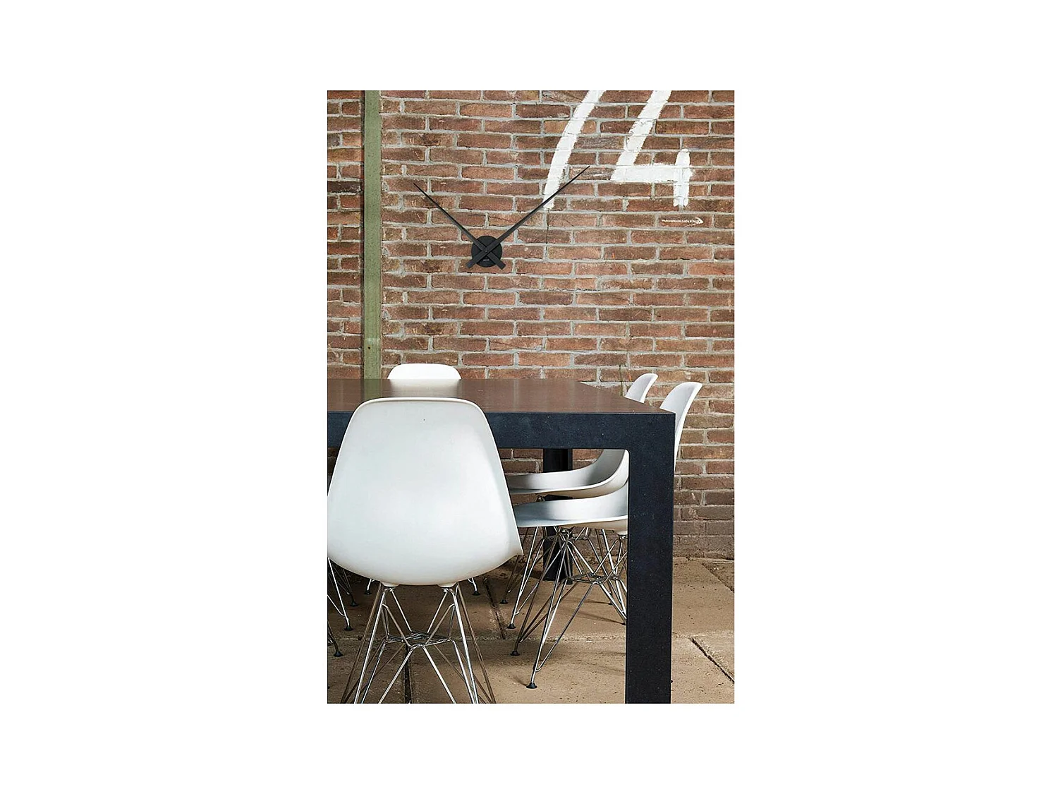 Wandklok Little Big Time - Zwart- Ø77,5cm