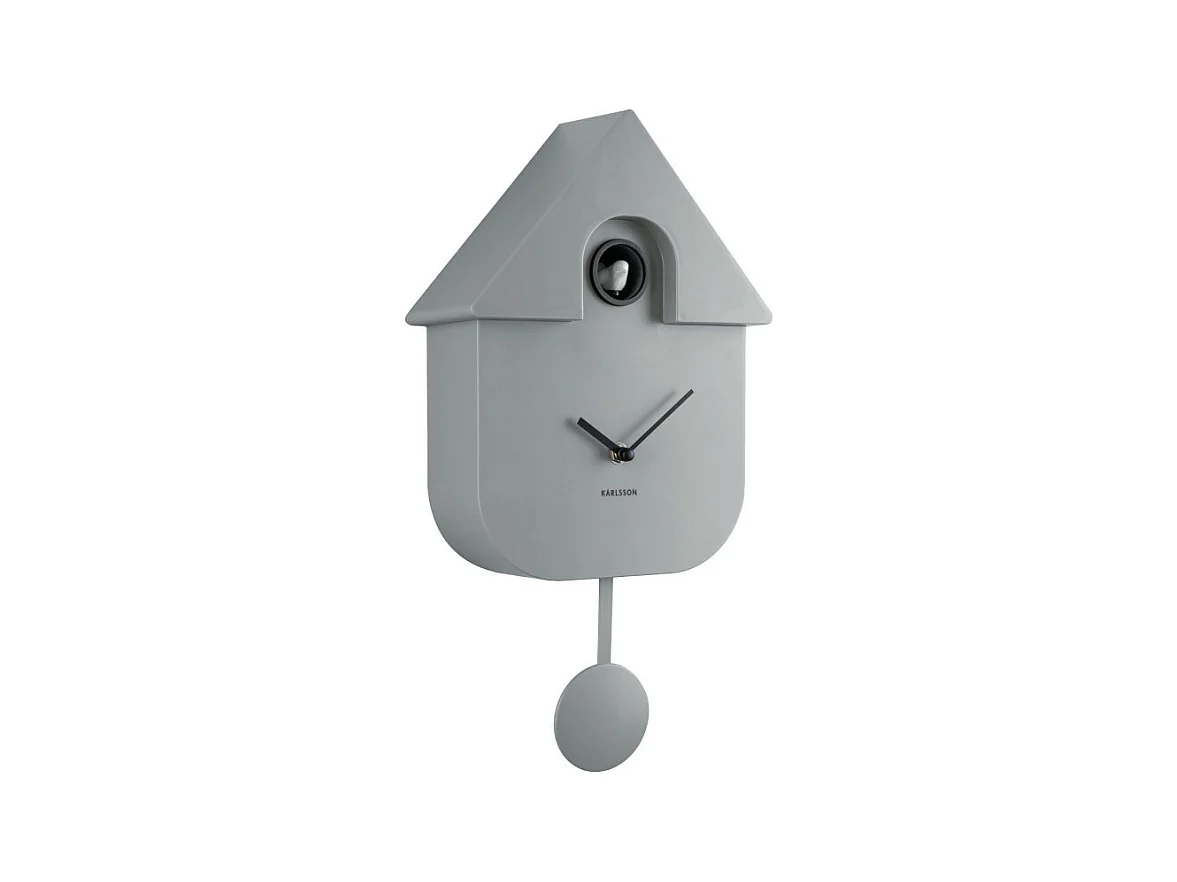 Horloge Coucou moderne H40cm Gris  Present Time