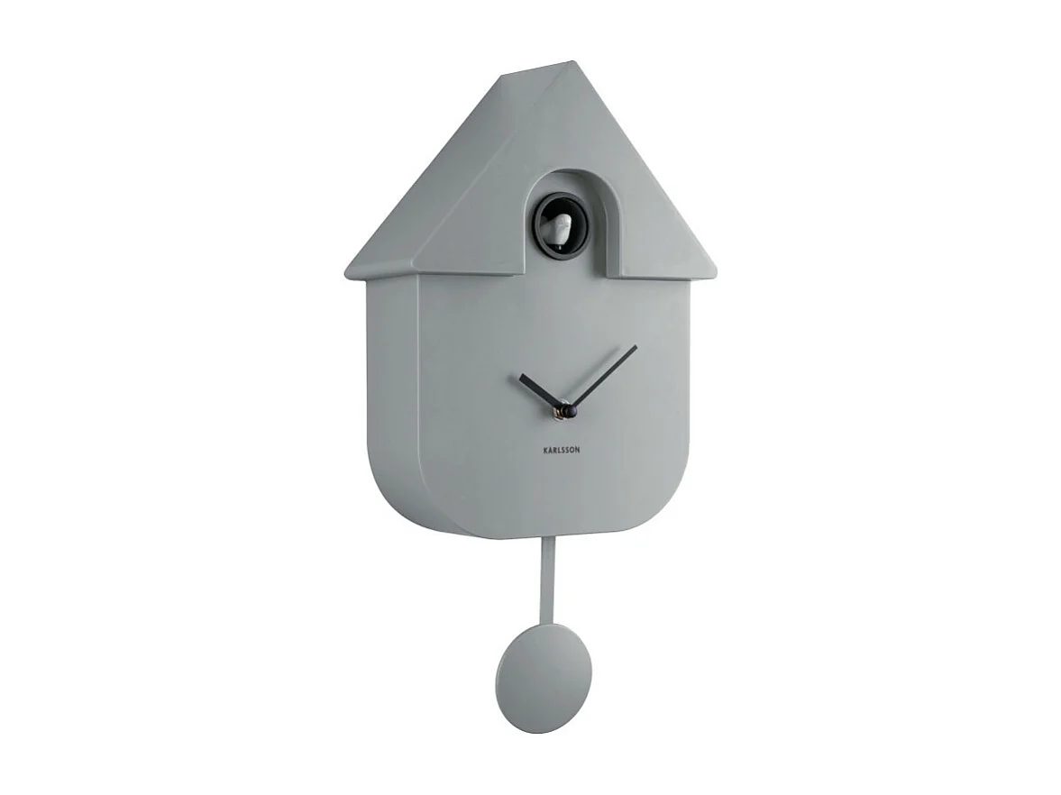 Horloge Coucou moderne H40cm Gris  Present Time