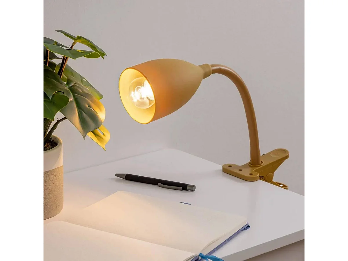 Lampe Pince Design "Sily" 43cm Jaune Ocre