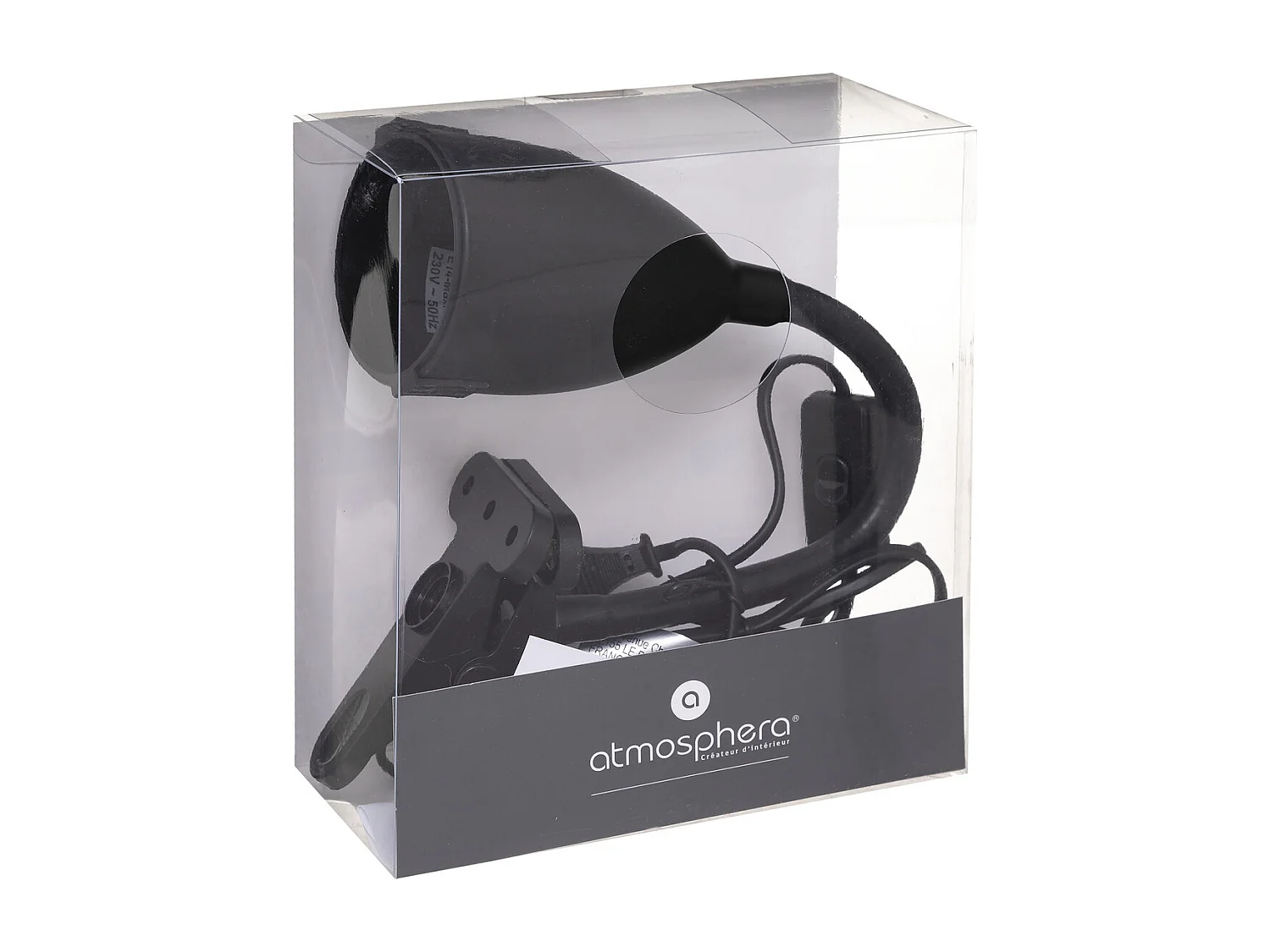 Lampe Pince Design "Sily" 43cm Noir