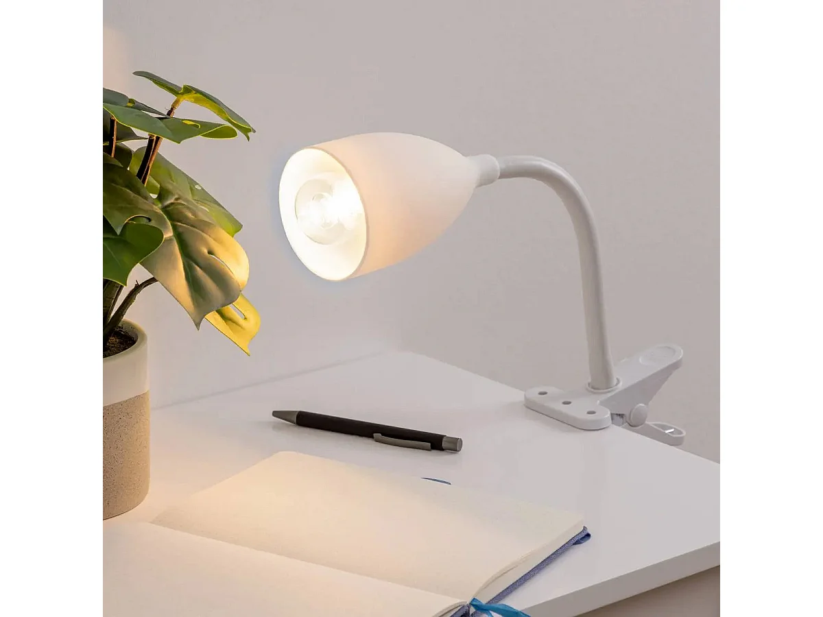 Lampe Pince Design "Sily" 43cm Blanc