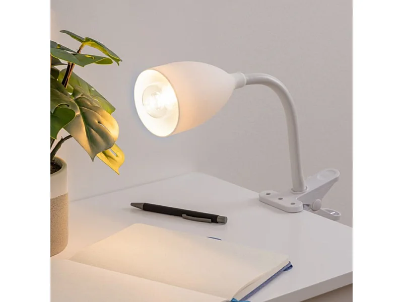Lampe Pince Design "Sily" 43cm Blanc