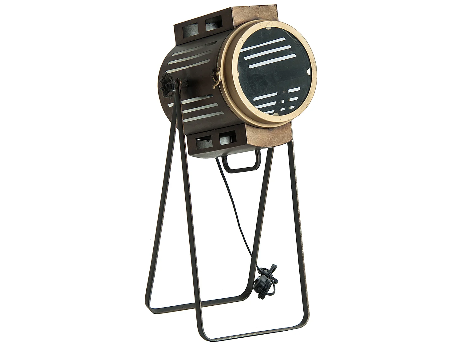 Lampe de salon en fer doré