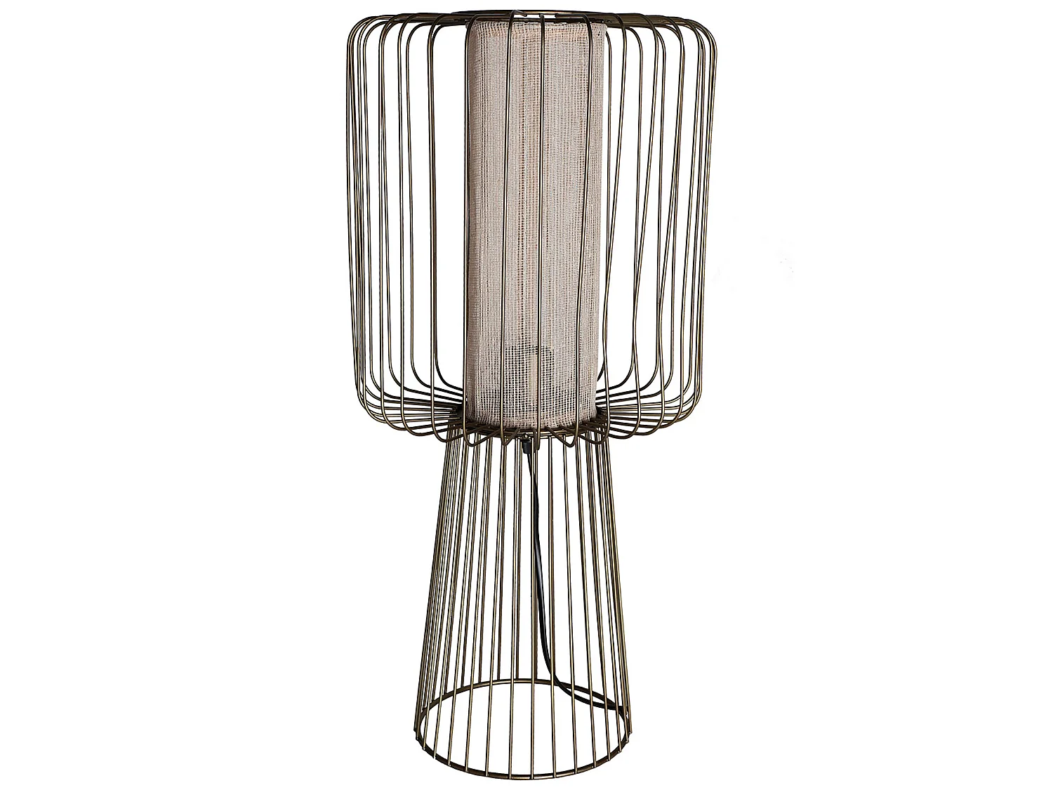 Lampe de salon en fer noir