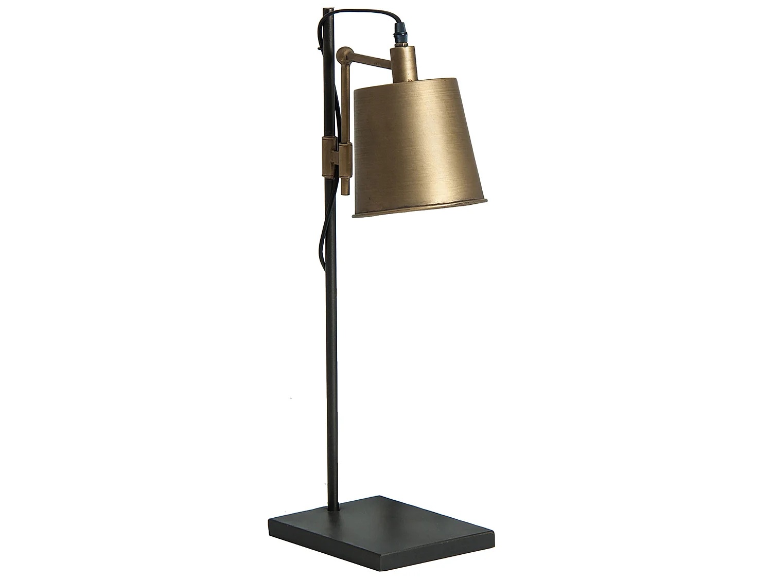 Lampe de salon en fer doré