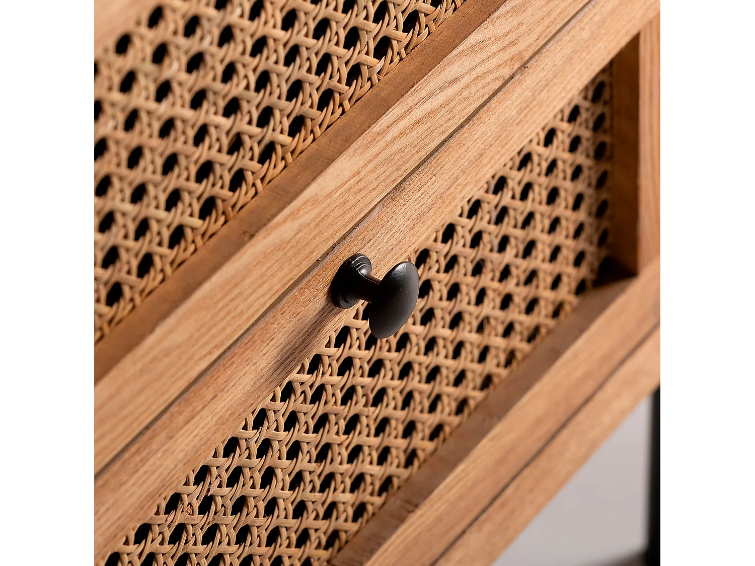 Mesita de noche de hierro en color marrón de 49x40x55cm