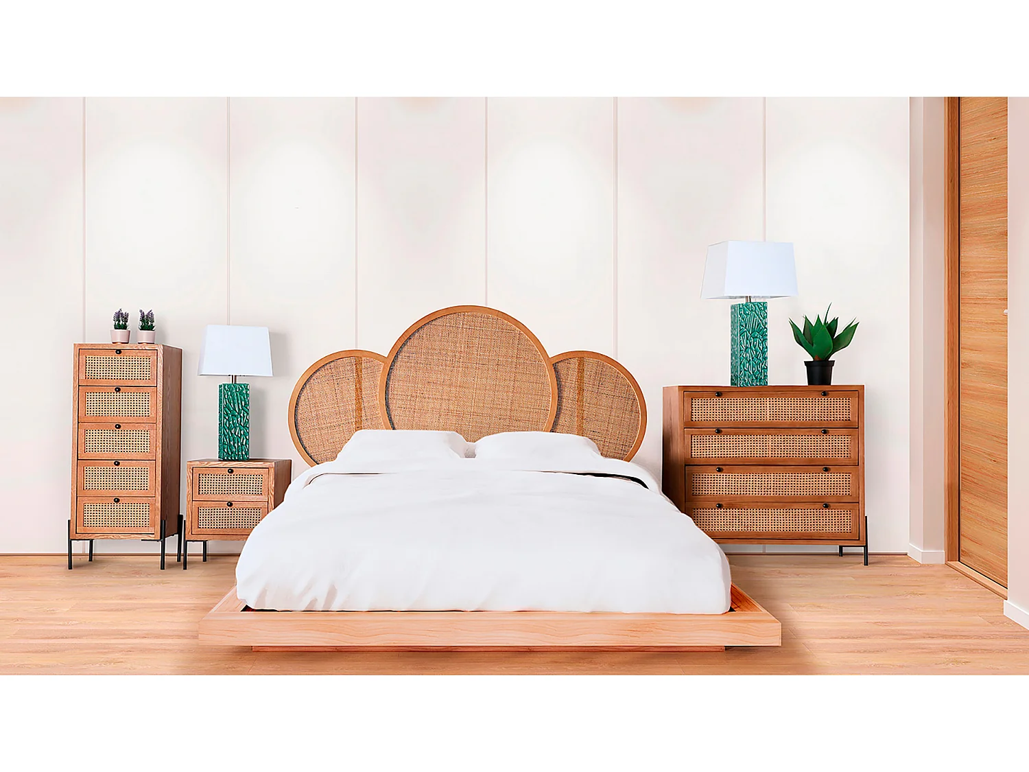 Mesita de noche de hierro en color marrón de 49x40x55cm