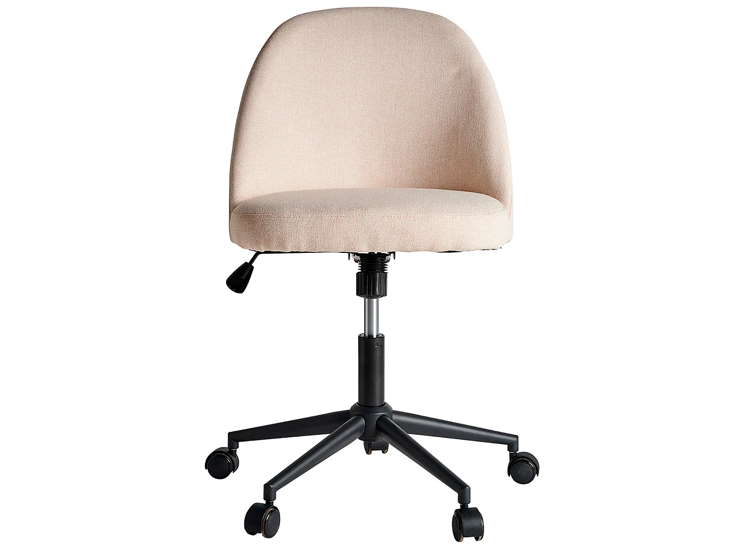 Silla escritorio de poliéster en color crema de 60x64x80cm