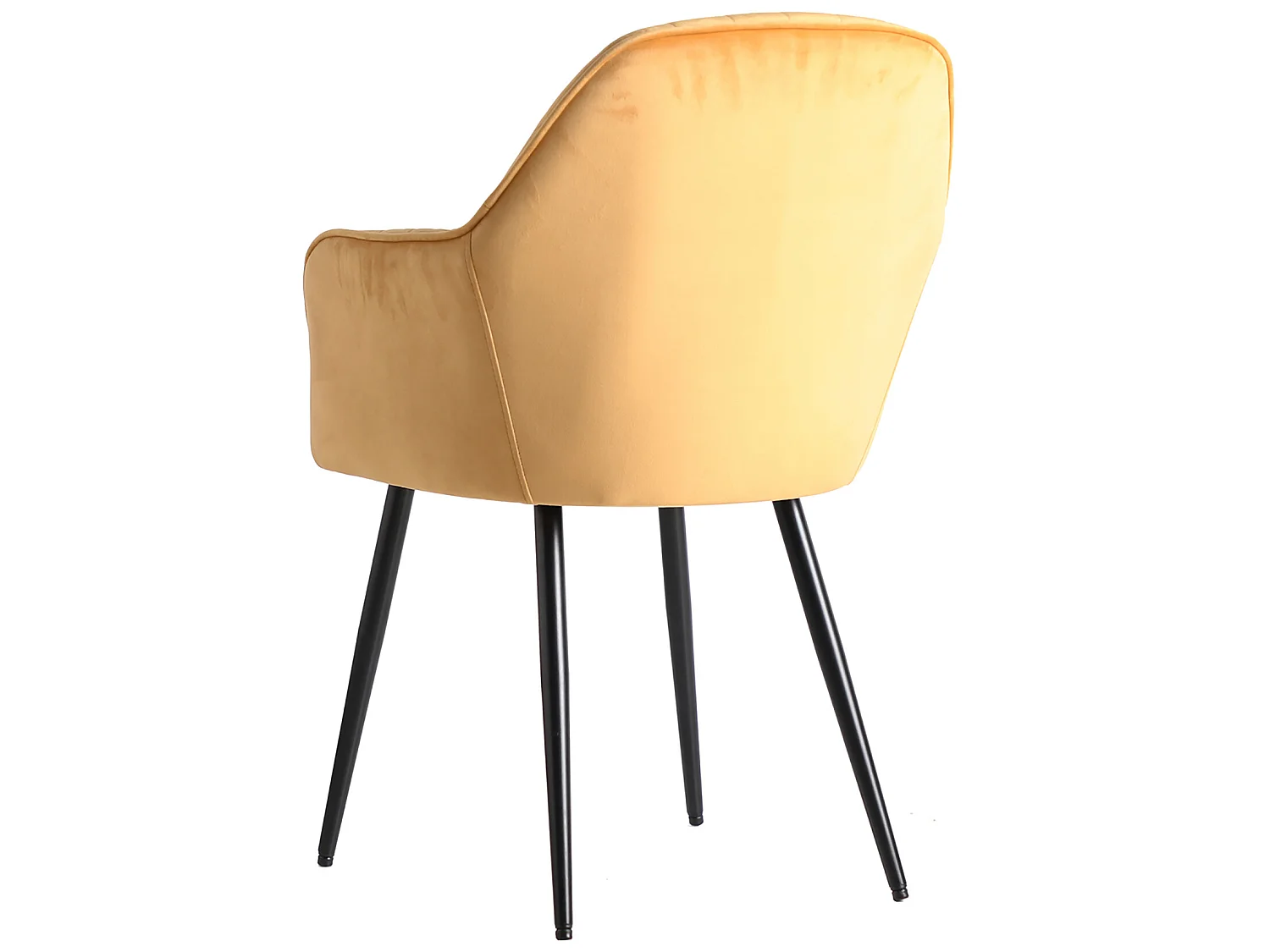 Chaise en chenille moutarde 54x61x85 cm