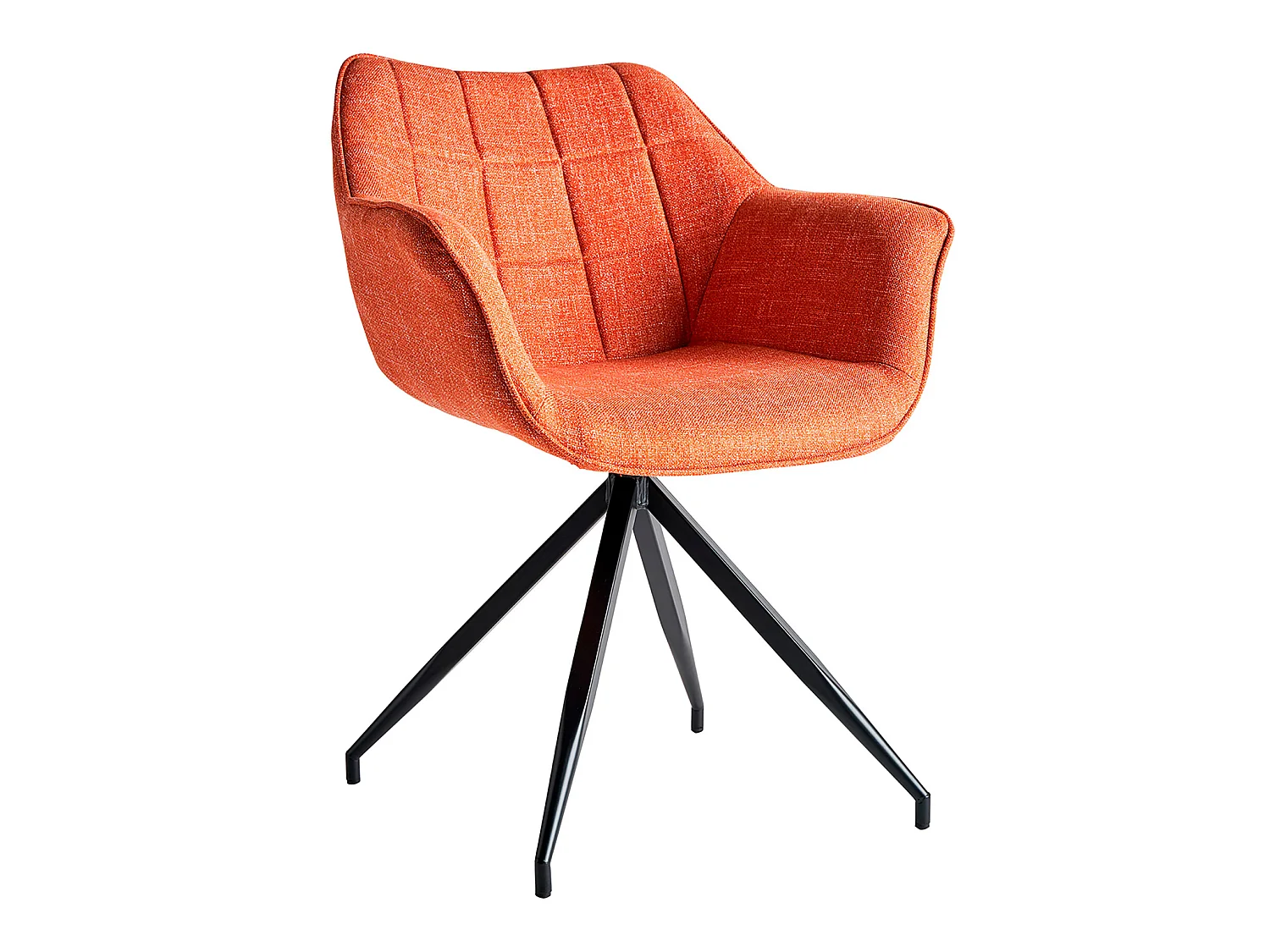 Chaise en polyester orange 63x62x81 cm