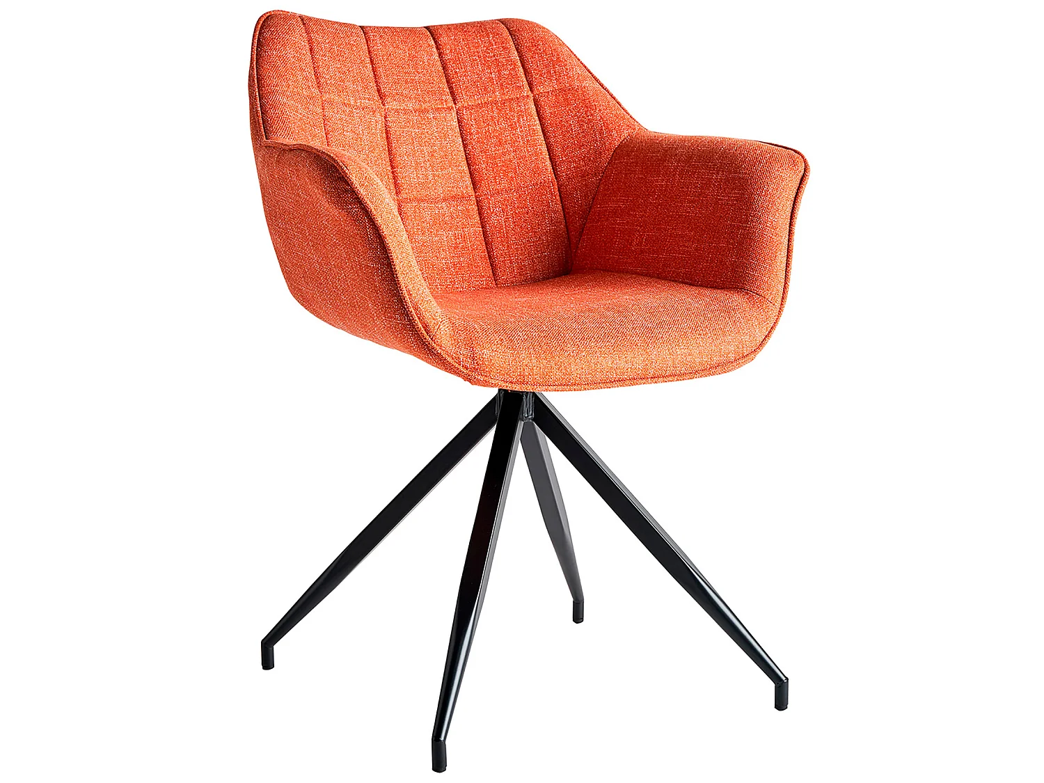 Chaise en polyester orange 63x62x81 cm