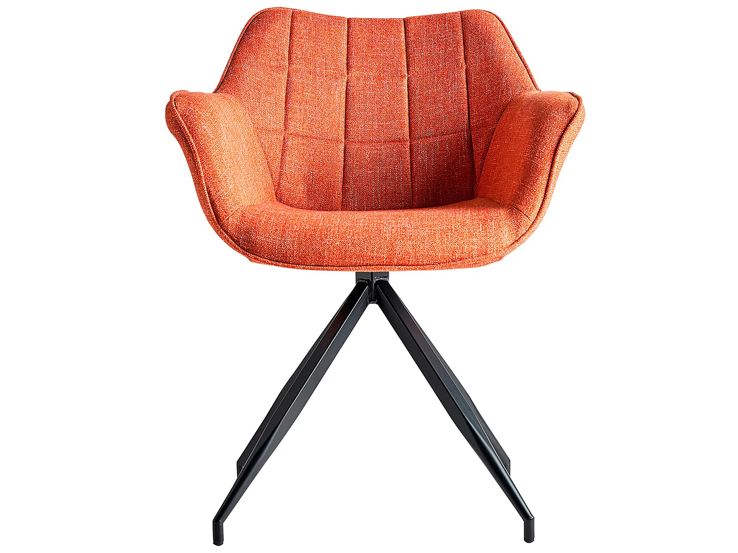 Chaise en polyester orange 63x62x81 cm