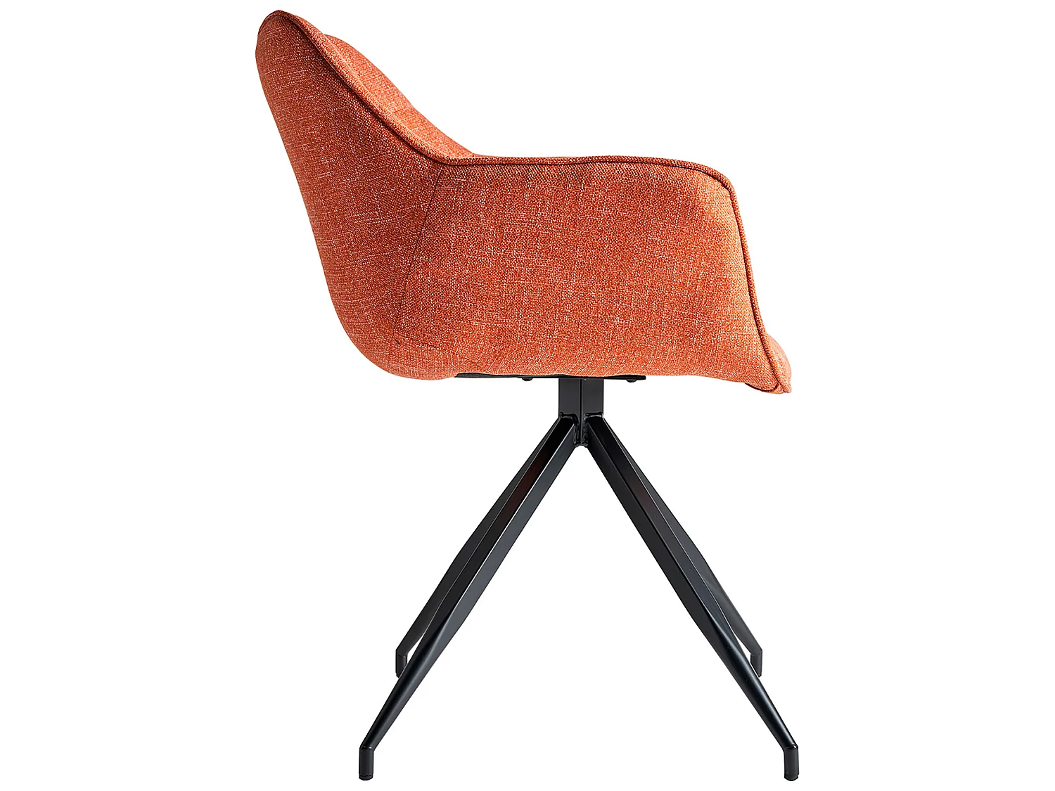 Chaise en polyester orange 63x62x81 cm