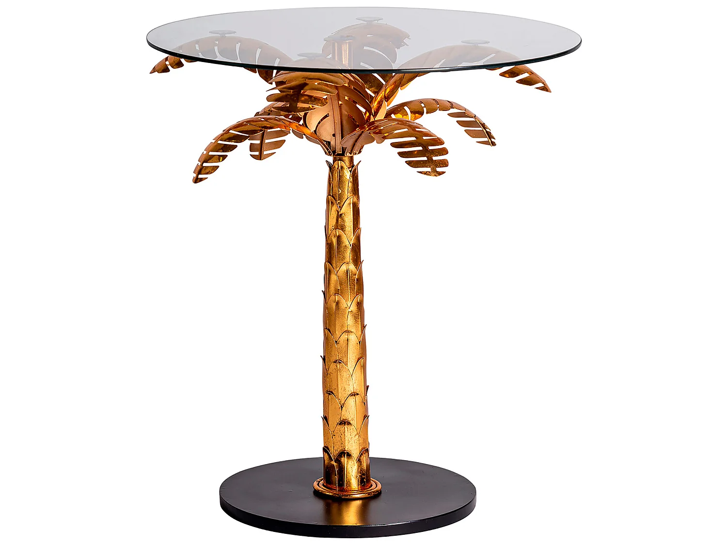 Mesa bar de hierro en color oro