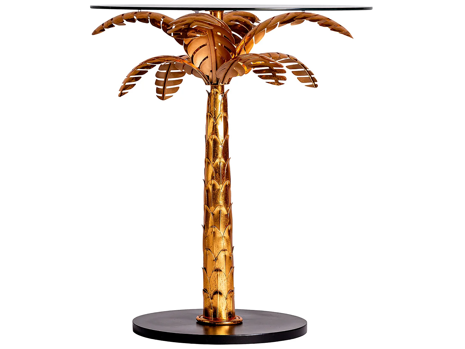 Mesa bar de hierro en color oro