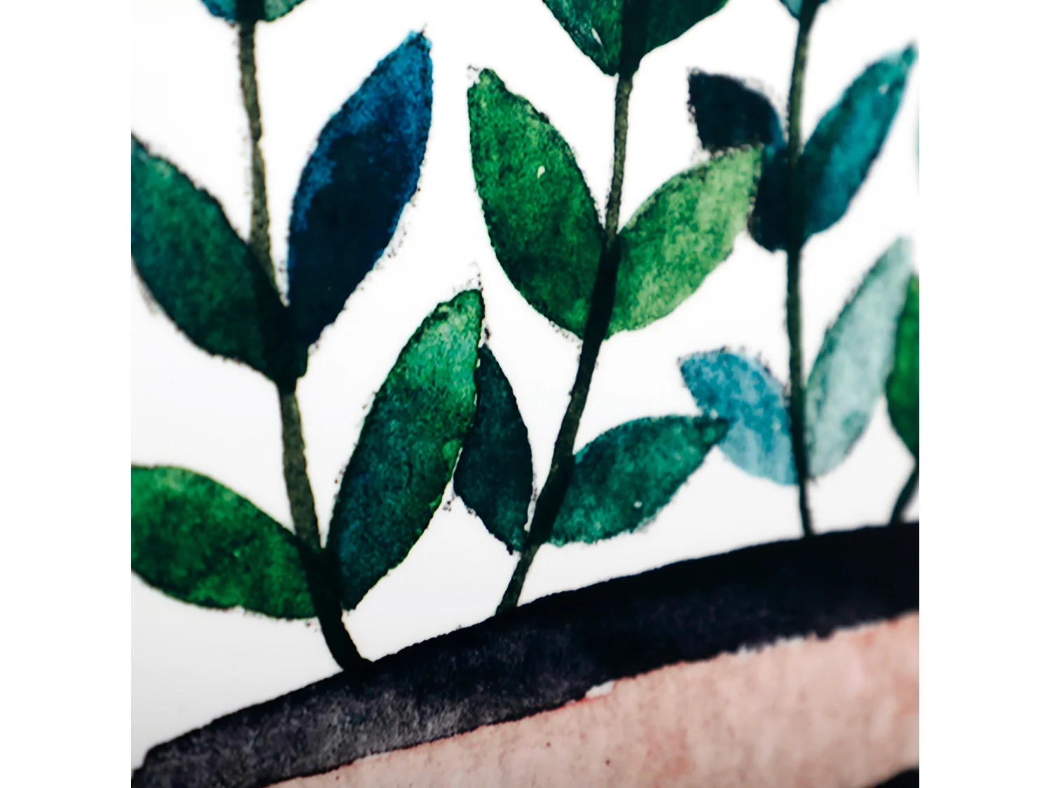 Tableau en méthacrylate nuances vertes 60x3x80 cm