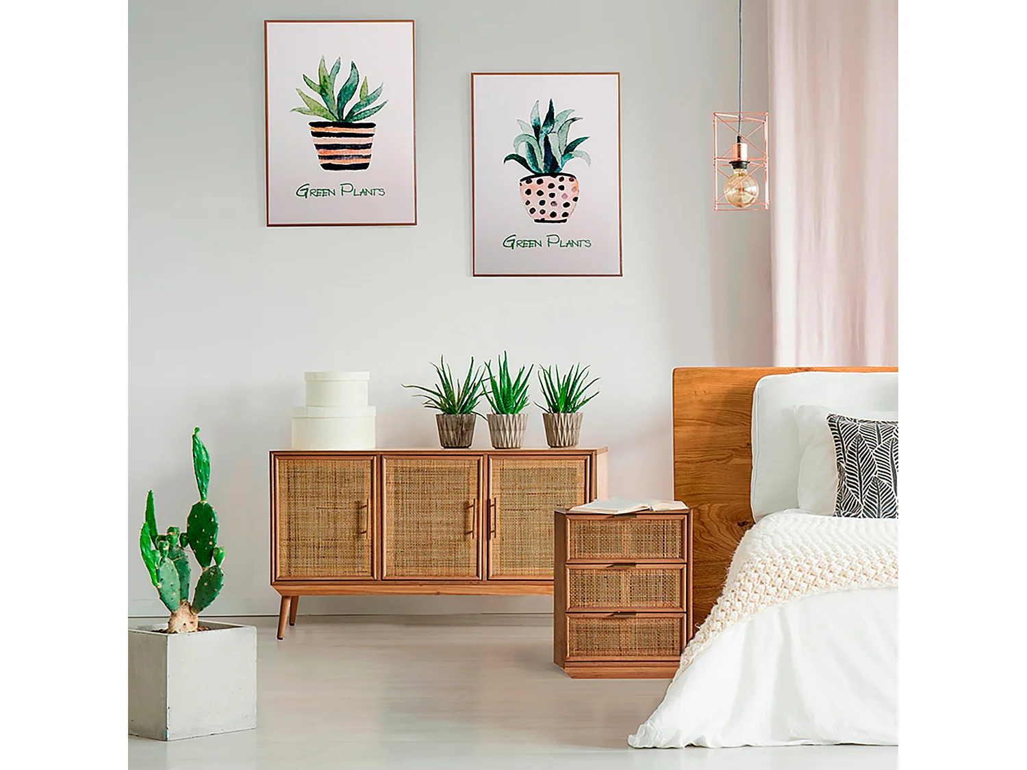 Tableau en méthacrylate nuances vertes 60x3x80 cm