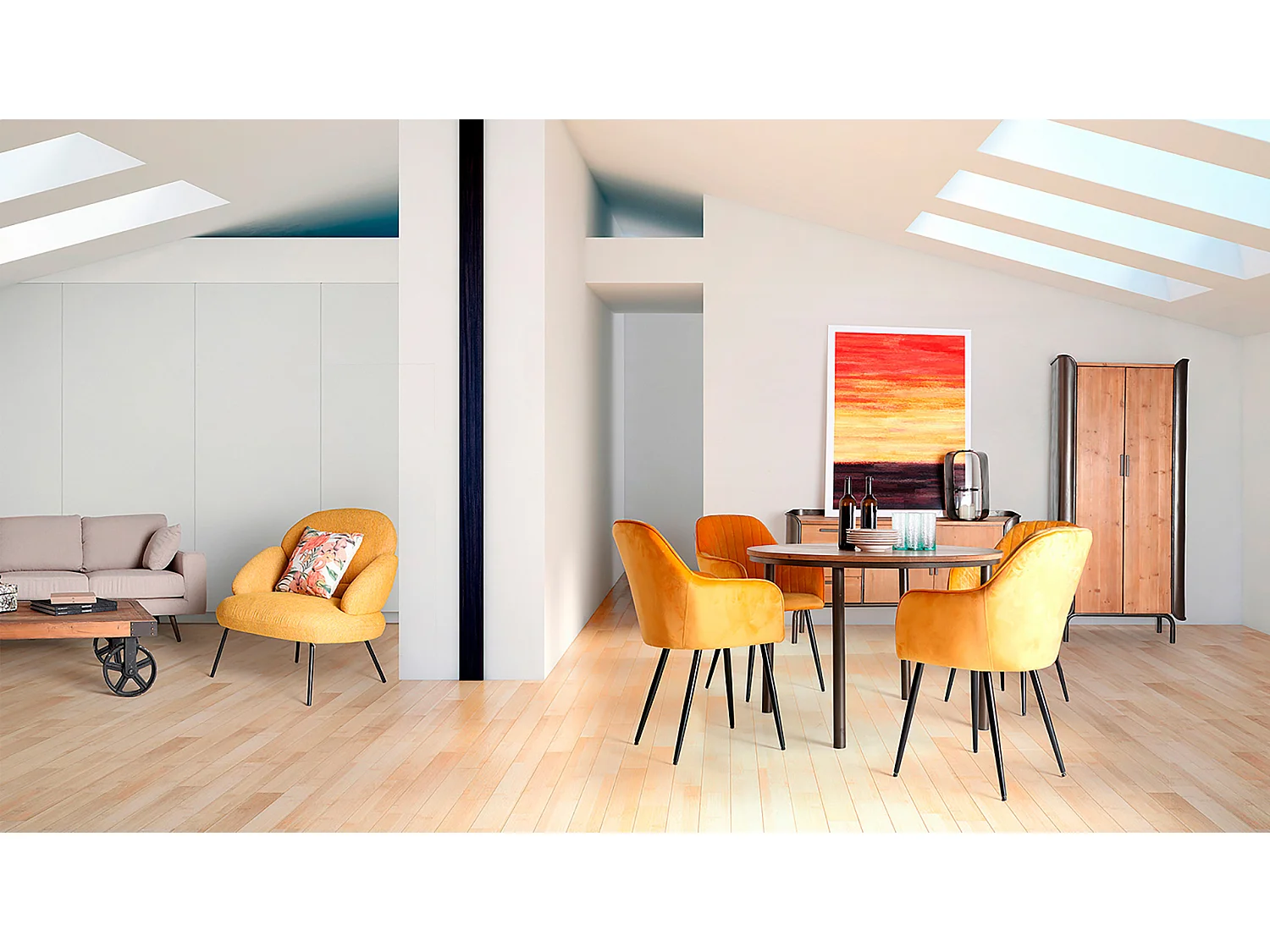 Tableau en toile multicouleur 90x3x120 cm