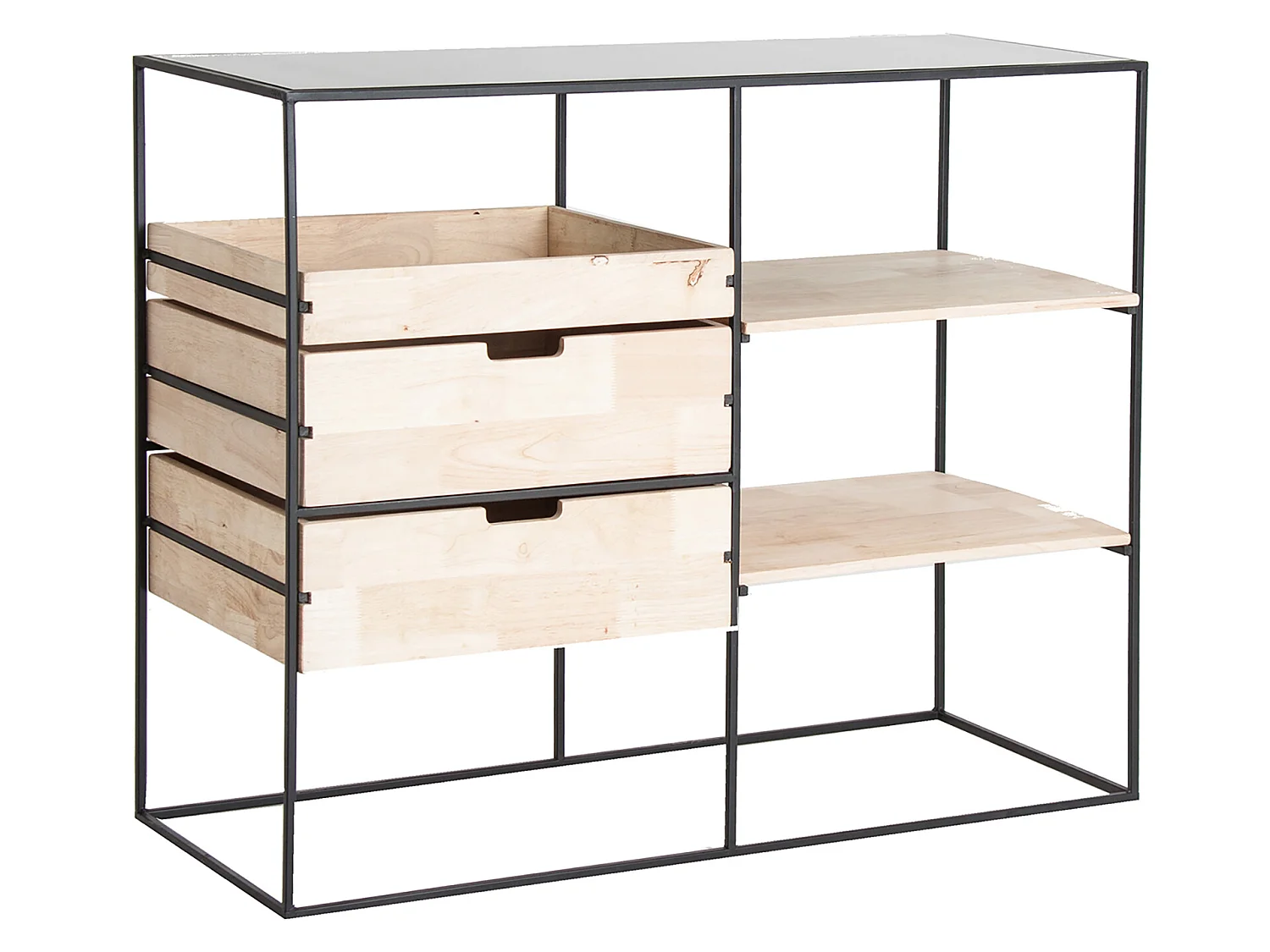 Multi tiroirs en fer marron 100x40x80 cm