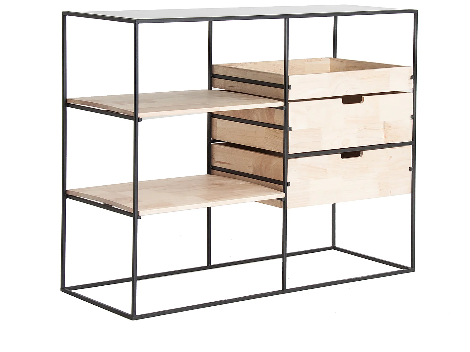 Multi tiroirs en fer marron 100x40x80 cm