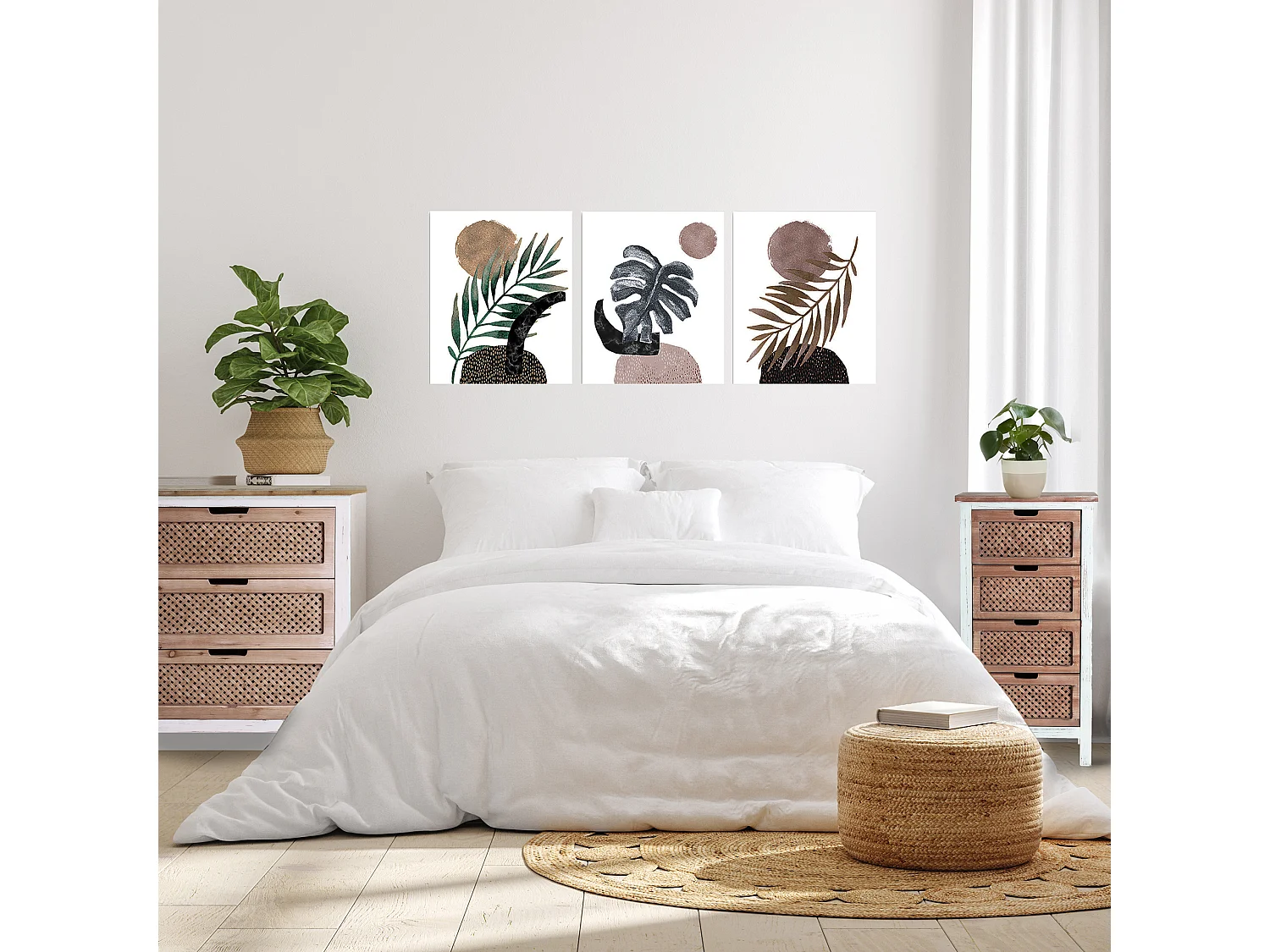 Chiffonier en bois de sapin  48x35x94 cm