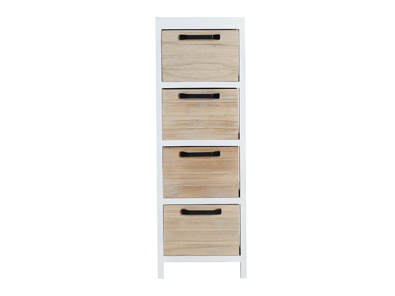 Multi tiroirs en bois de paulownia  25x25x74 cm