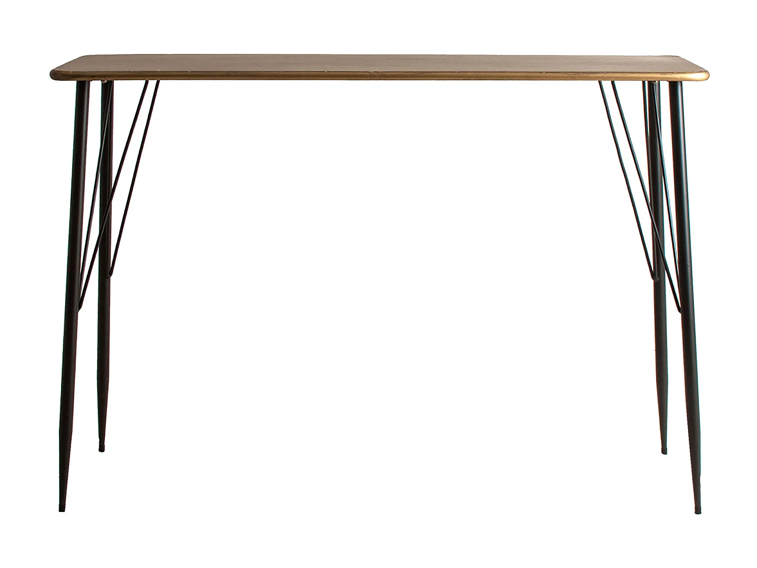 Pupitre en Fer, de couleur Noir/Doré, 120x60x75 cm