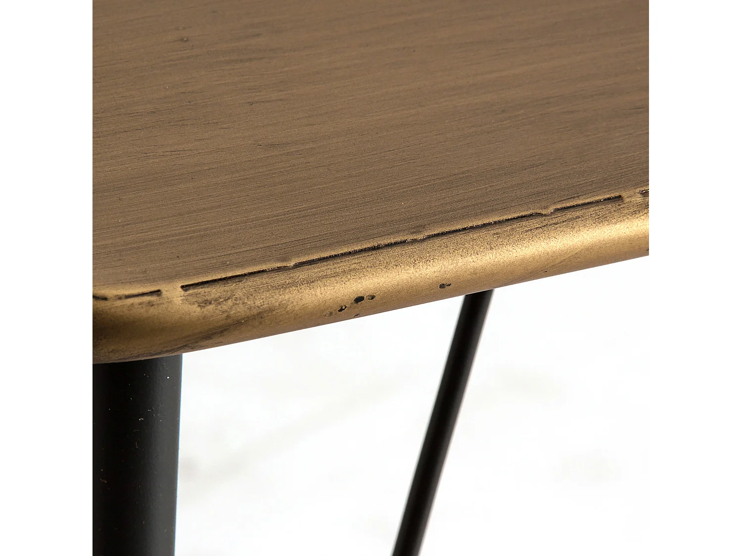 Pupitre en Fer, de couleur Noir/Doré, 120x60x75 cm