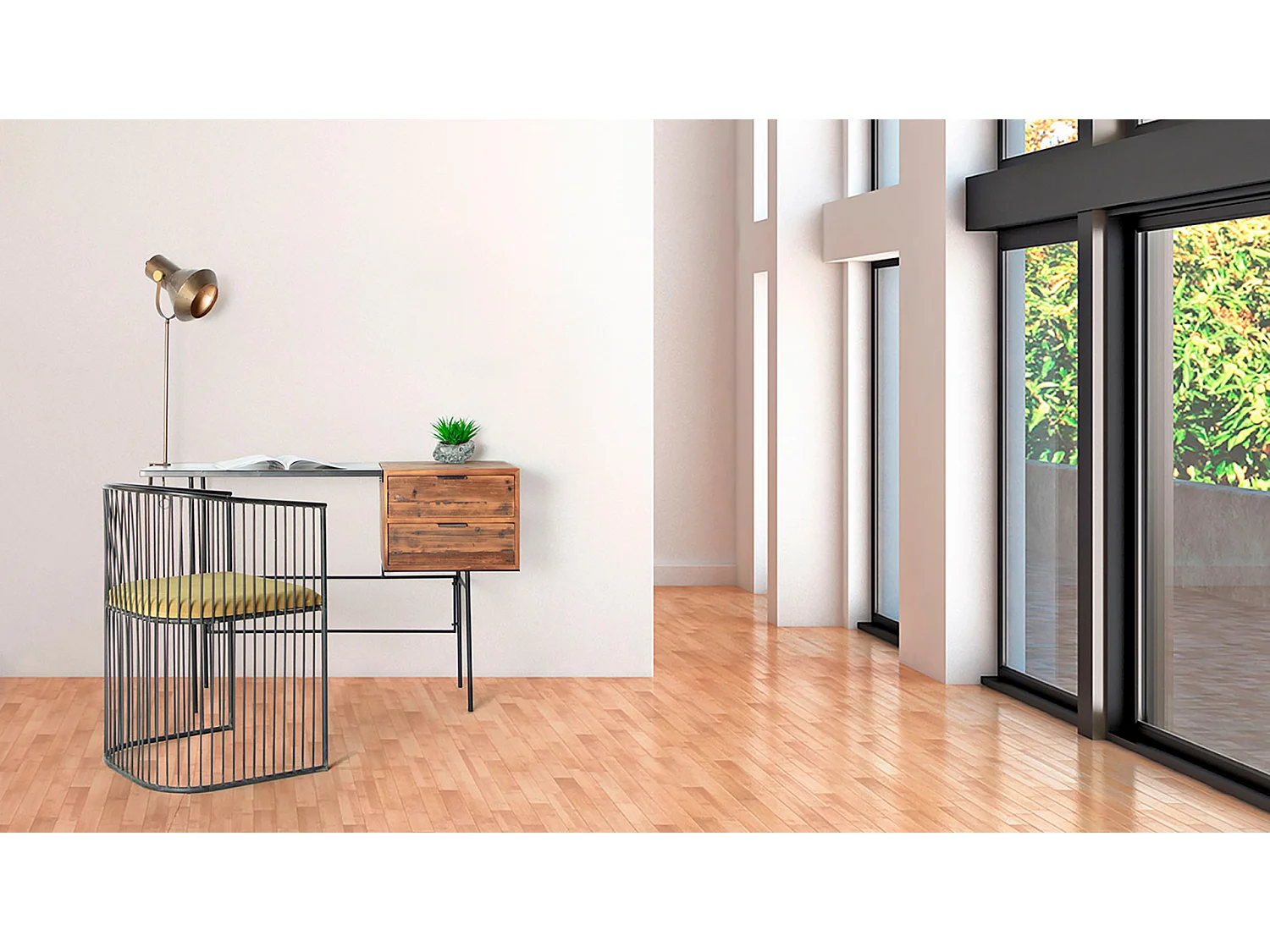 Pupitre en fer  120x45x78 cm