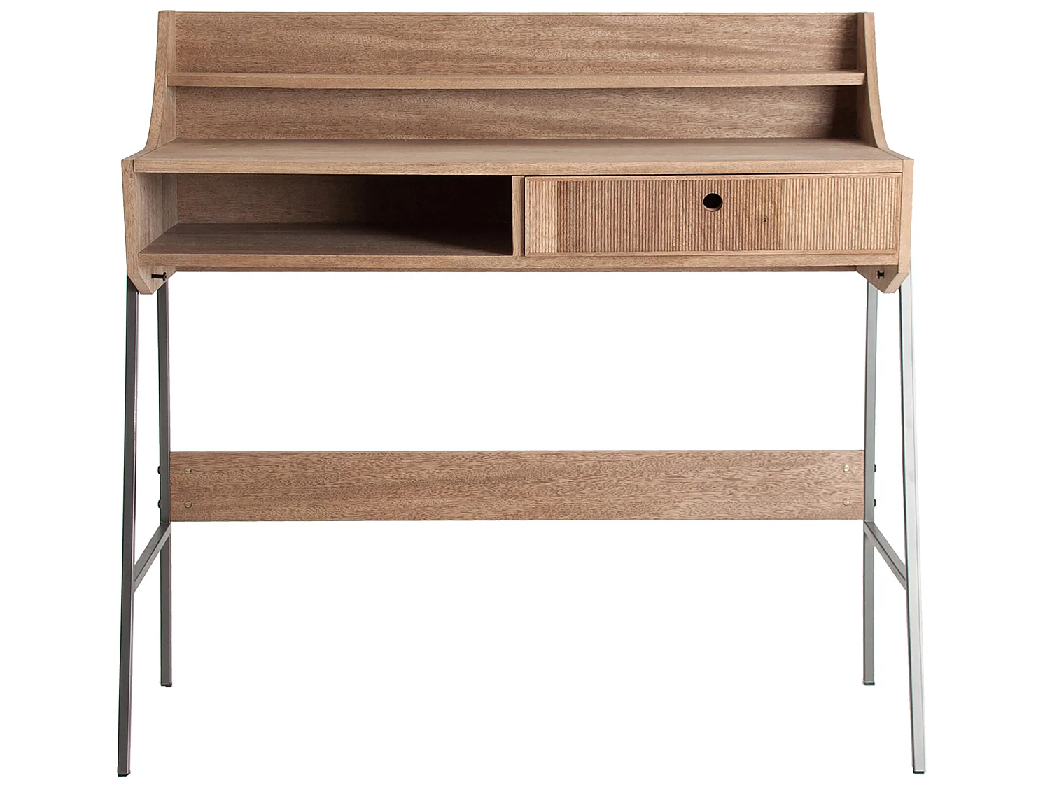 Escritorio de madera de abeto en color marrón de 103x48x97cm