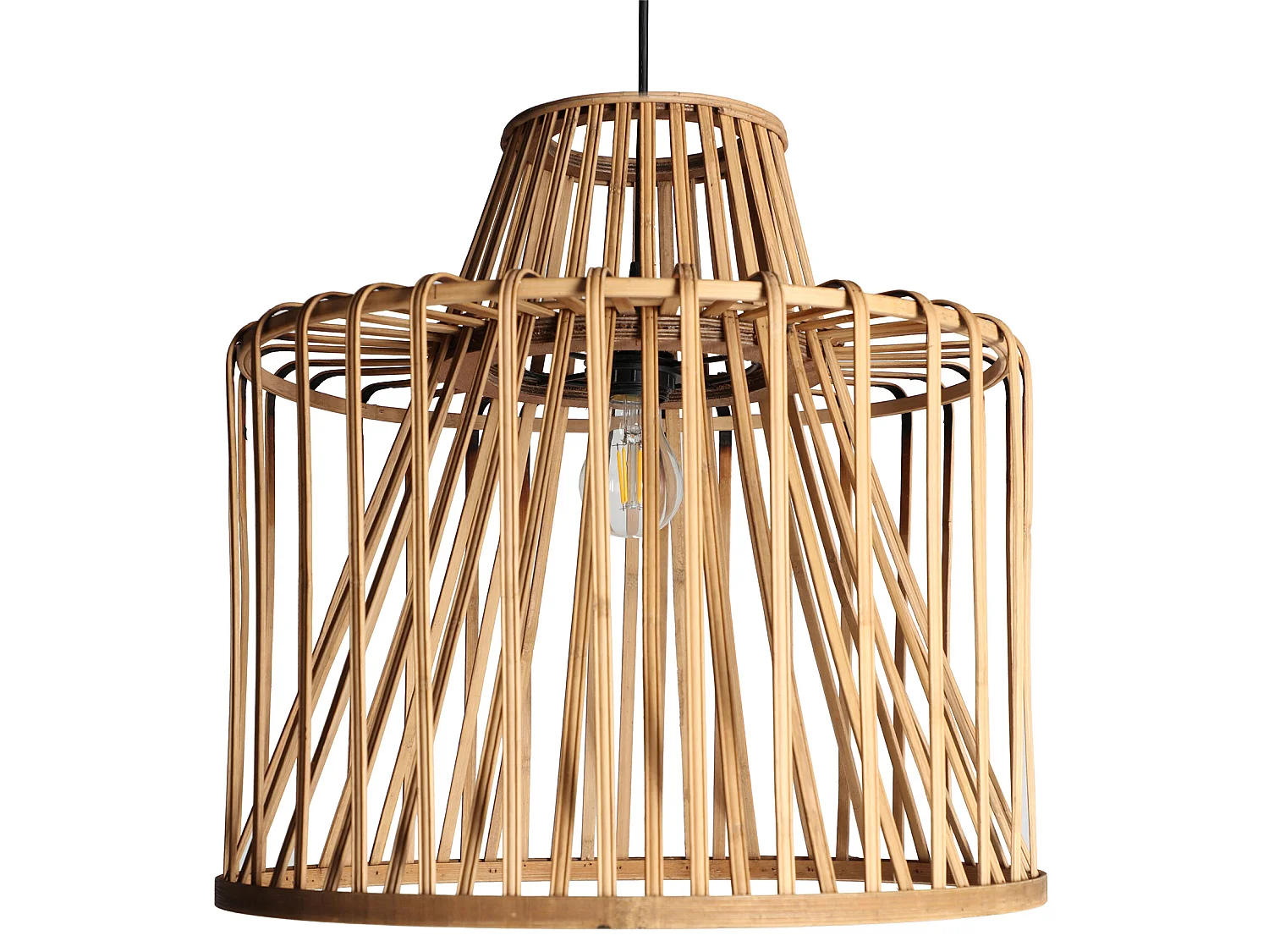 Lustre en bambou marron 46x46x44 cm