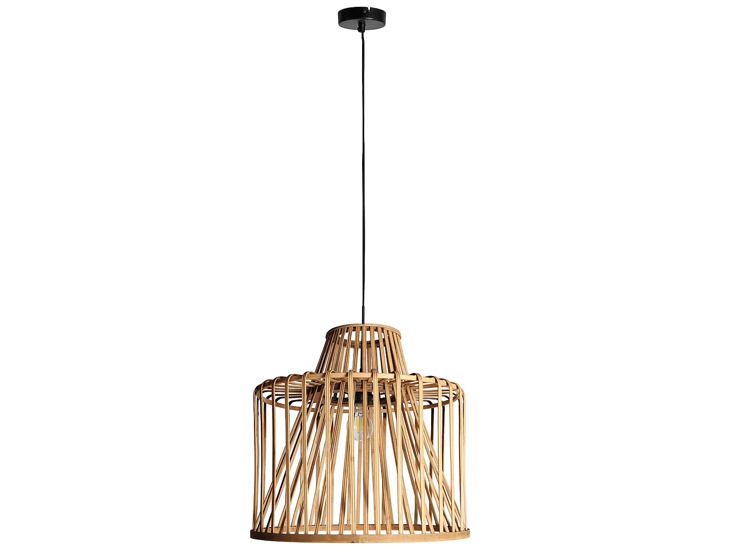 Lustre en bambou marron 46x46x44 cm
