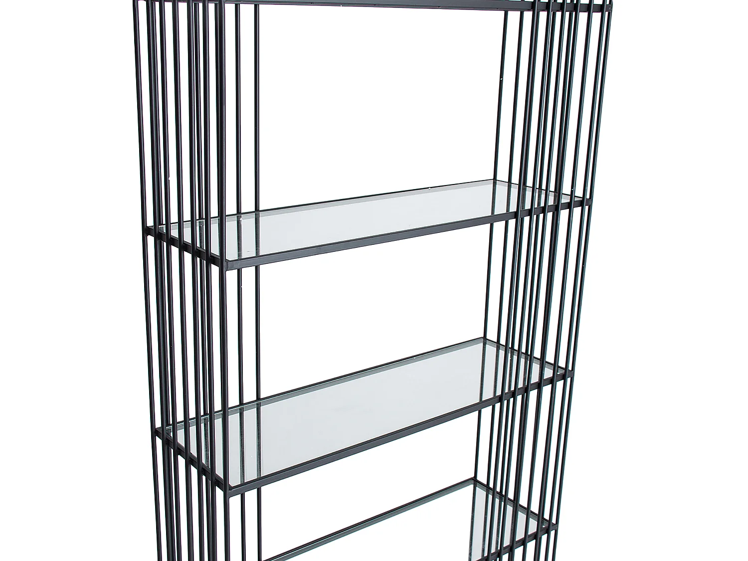 Bibliothèque en fer noir 80x27x180 cm