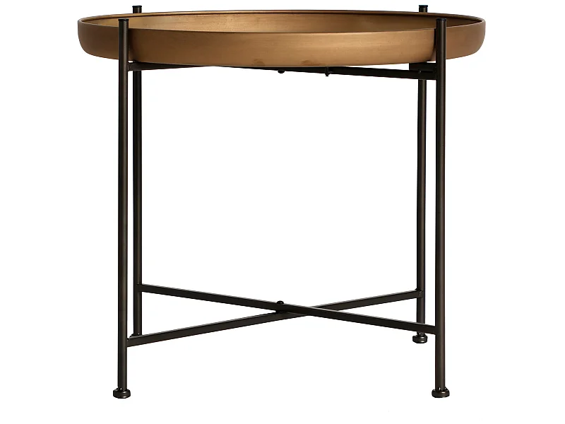 Mesa auxiliar de hierro en color negro