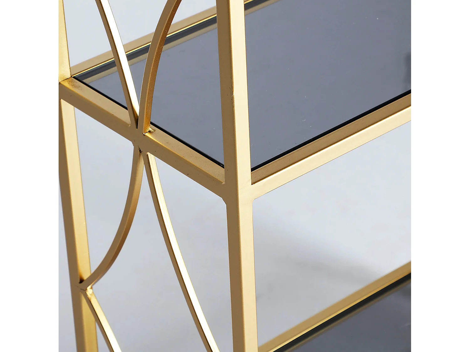 Étagère en fer doré 56x25x183 cm