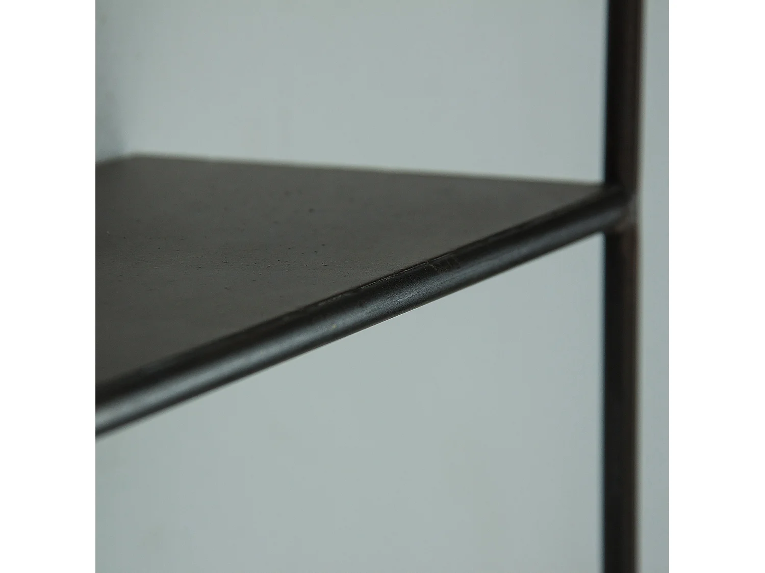 Étagère en fer noir 35x15x100 cm