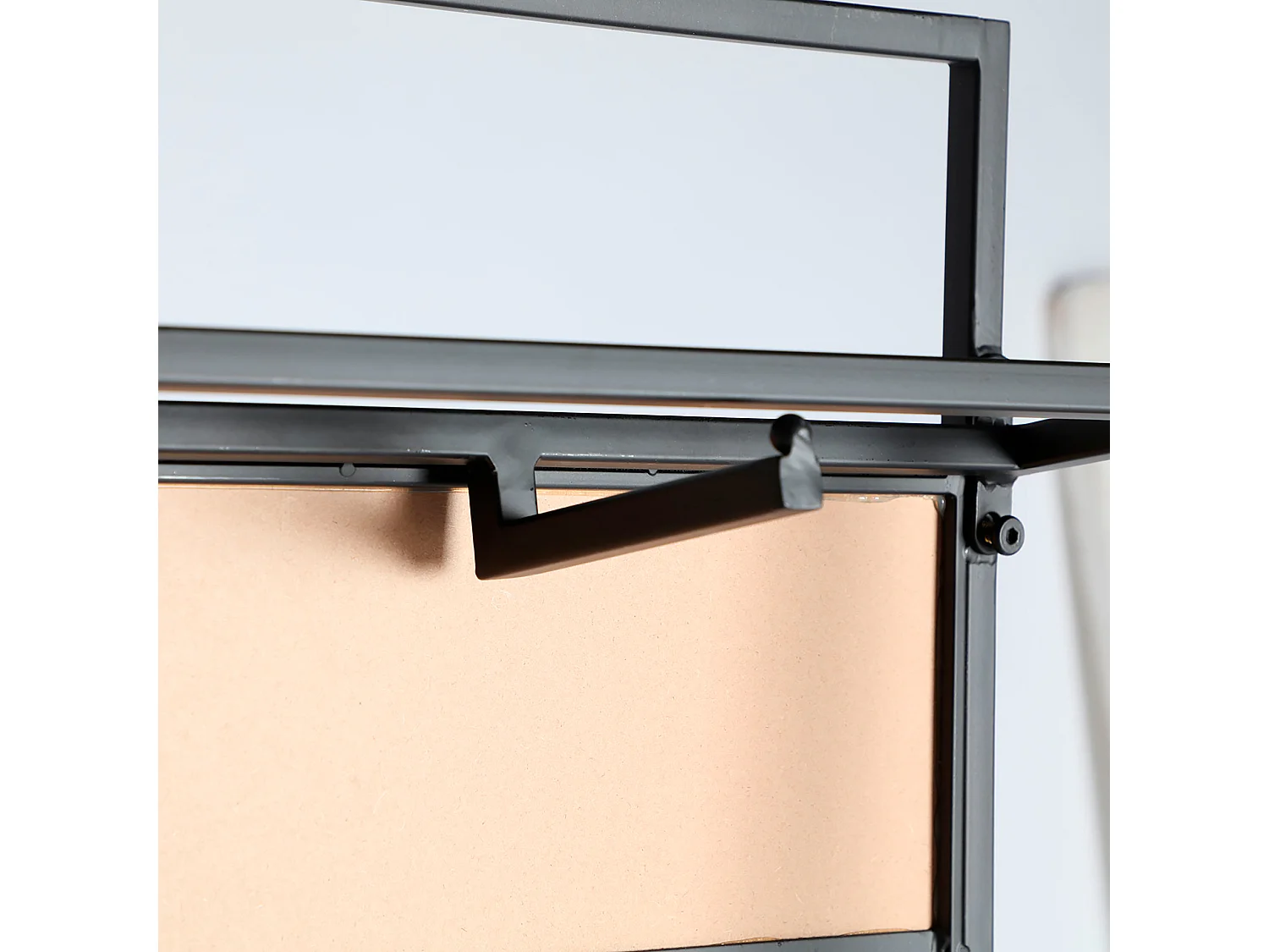 Miroir haute en fer noir 46x39x182 cm