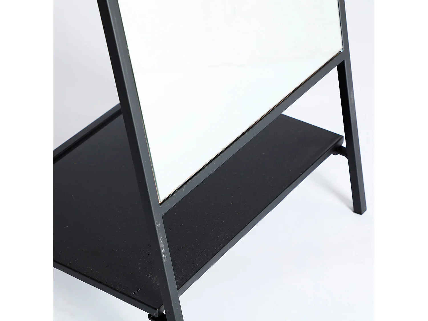 Miroir haute en fer noir 46x39x182 cm