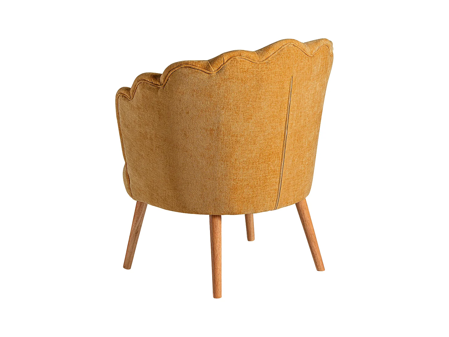 Sillón de poliéster en color ocre de 74x69x88cm