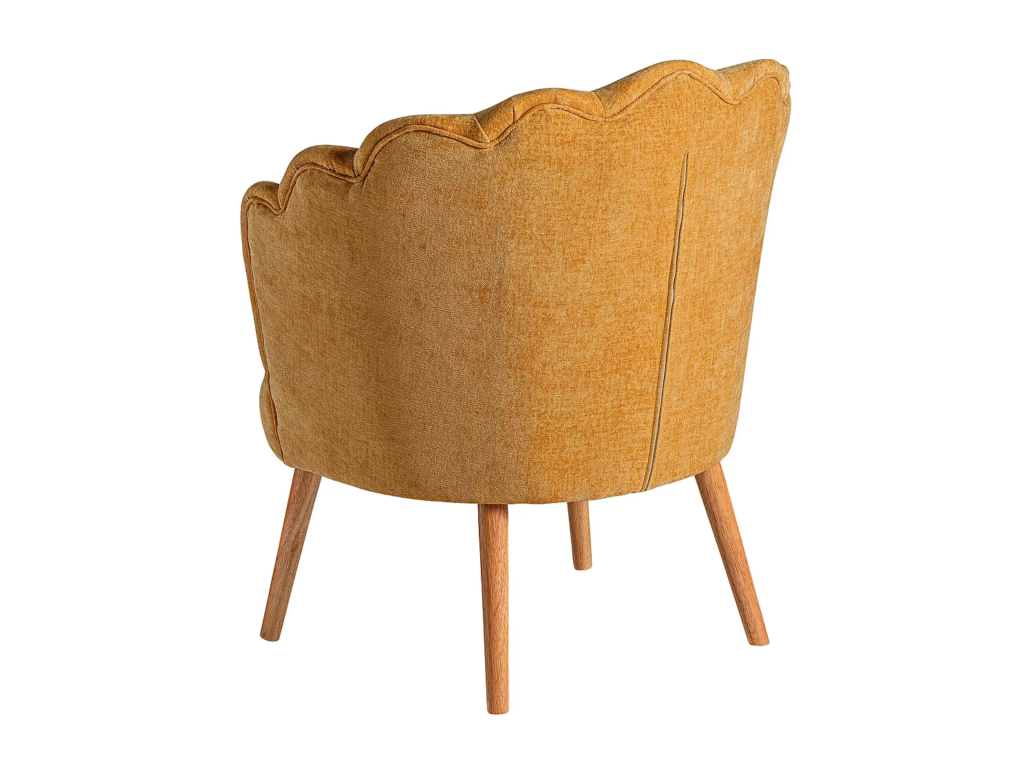 Sillón de poliéster en color ocre de 74x69x88cm