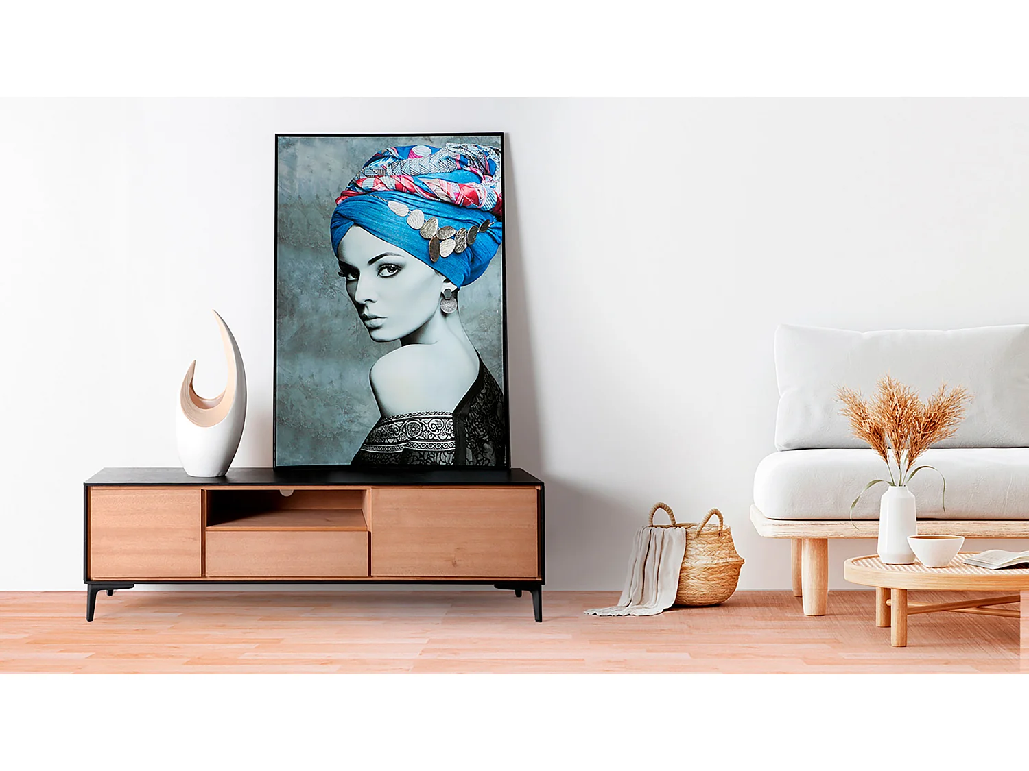 Meuble tv en bois mdf  146x40x44 cm