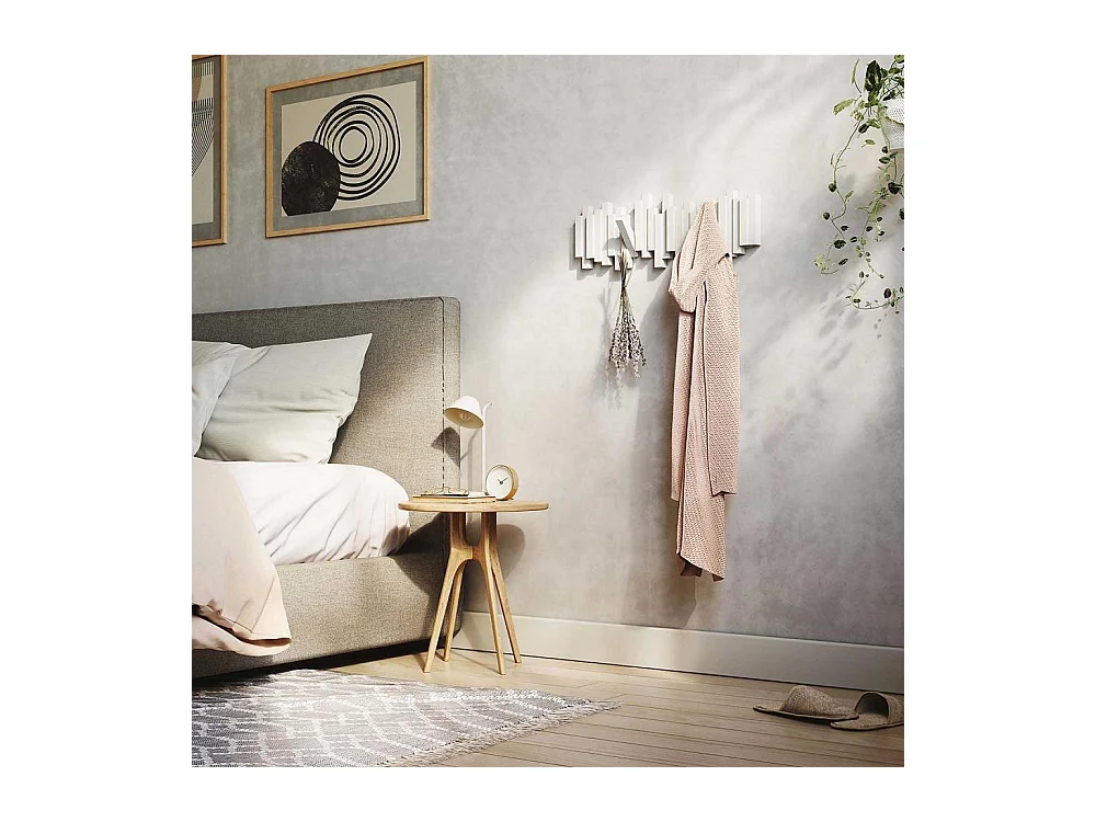 Perchero de diseño Sticks, montado en la pared