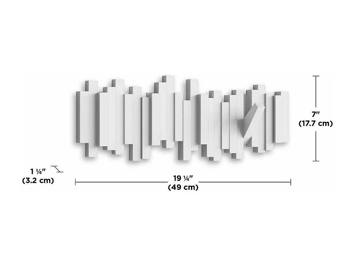 Porte manteau design mural Sticks
