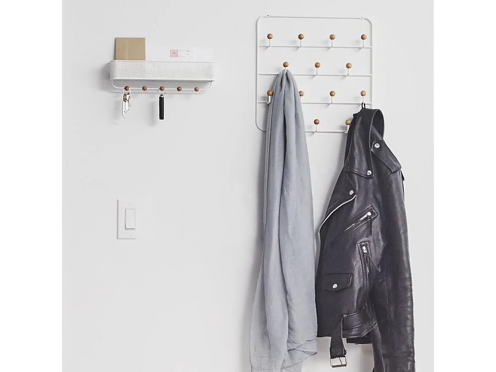 Patère 14 crochets fixation murale ou dessus de porte Estique