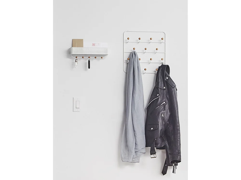 Patère 14 crochets fixation murale ou dessus de porte Estique