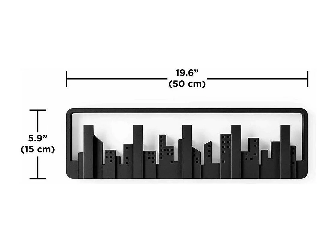 Wandgarderobe im Designstil Skyline