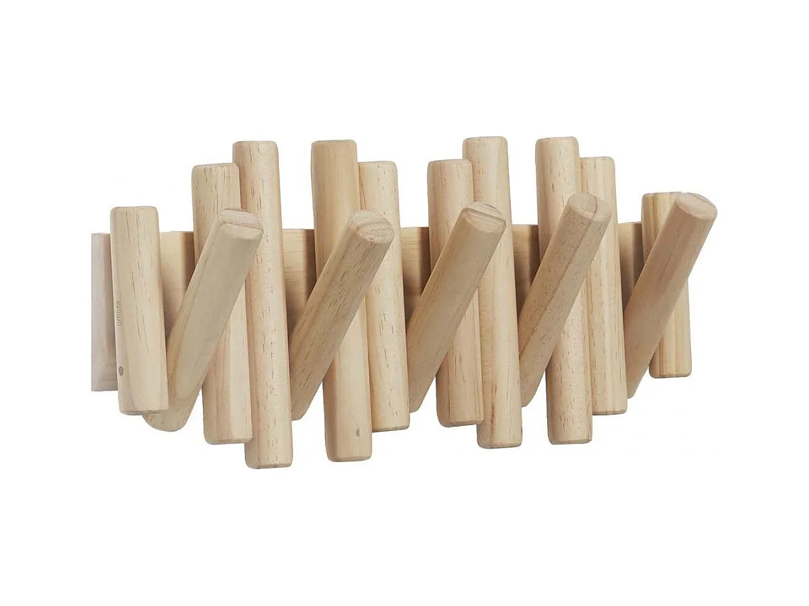 5-fach Kleiderhaken aus Holz "Hook"