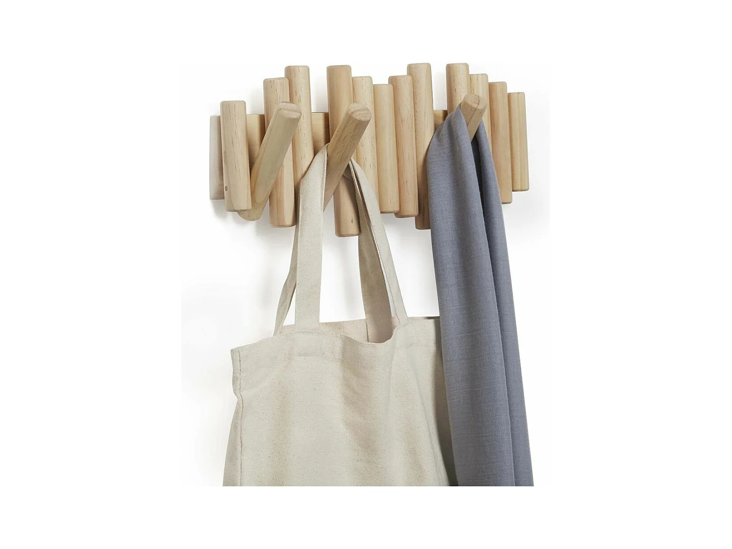 5-fach Kleiderhaken aus Holz "Hook"